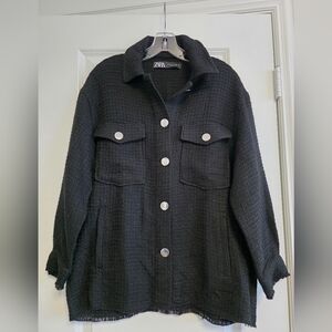 Zara Women's Black Utility Jacket Size Small